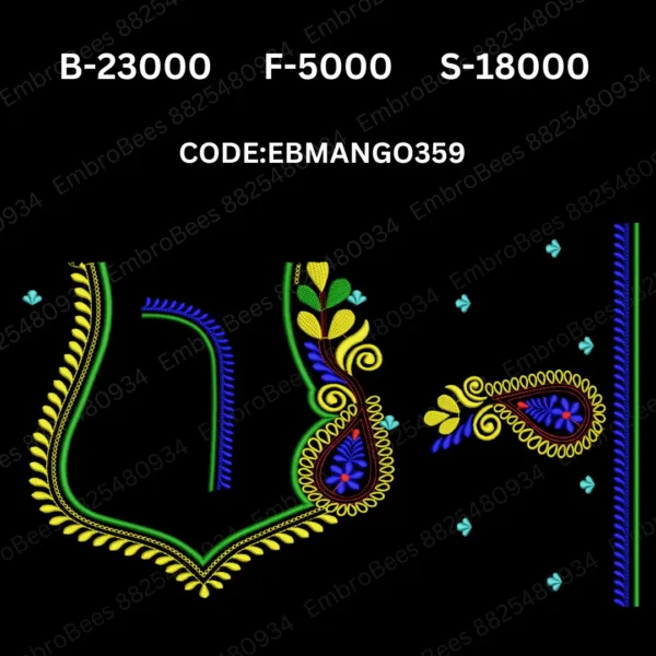 Mango Blouse Embroidery Design DST File - EBMANGO359