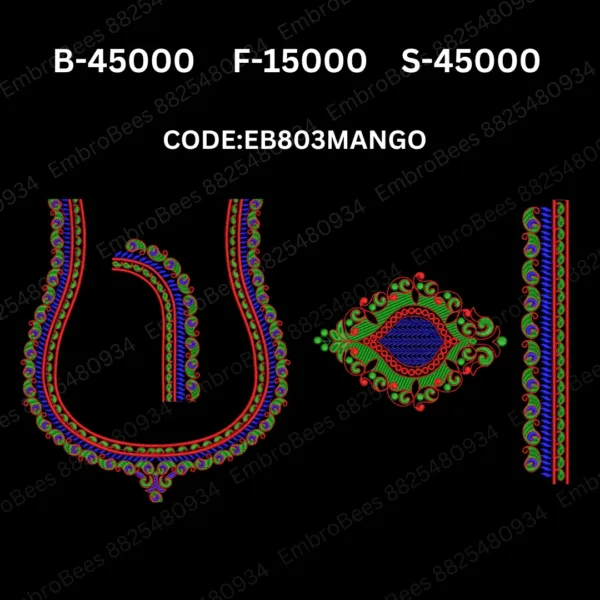 Mango Blouse Embroidery Design DST File - EB803MANGO