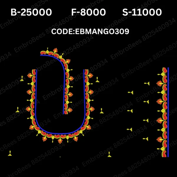 Mango Blouse Embroidery Design DST File - EBMANGO309
