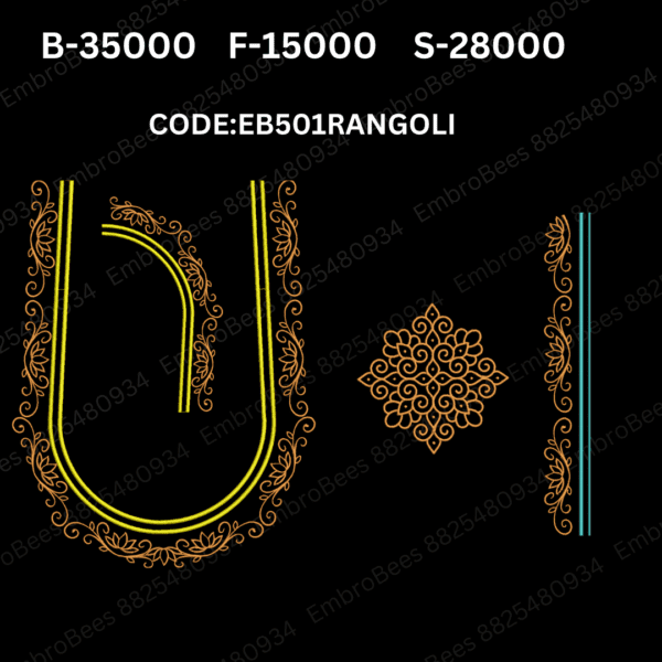 Rangoli Blouse Embroidery Design DST File - EB501RANGOLI