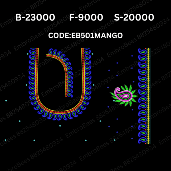 Mango Blouse Embroidery Design DST File - EB501MANGO