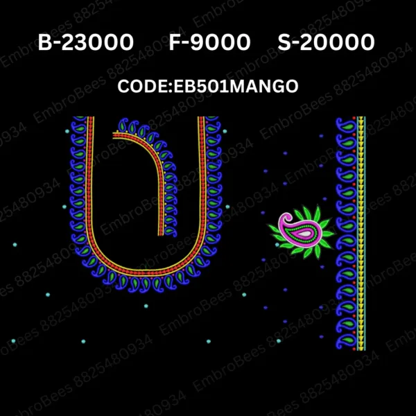 Mango Blouse Embroidery Design DST File - EB501MANGO