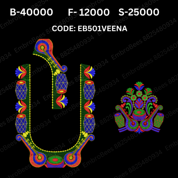 Veena Blouse Embroidery Design DST File - EB501VEENA (FREE)