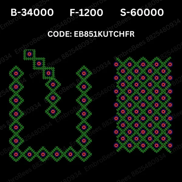 Kutch Blouse Embroidery Design DST File - EB851KUTCH (FREE)