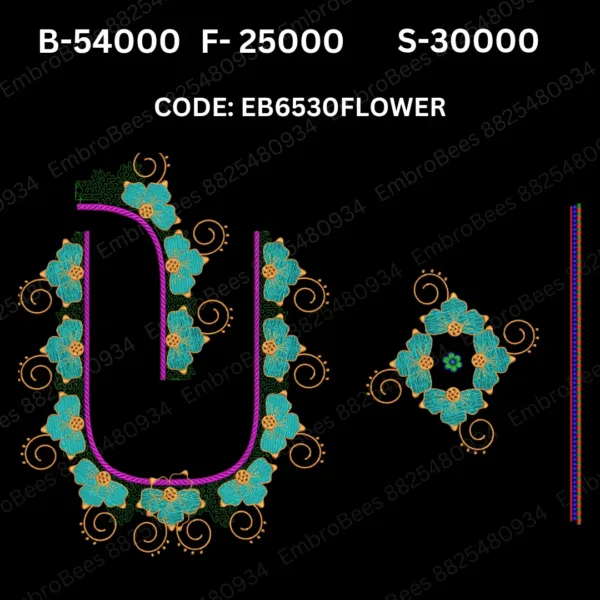 Floral Blouse Embroidery Design DST File - EB6530FLOWER (FREE)
