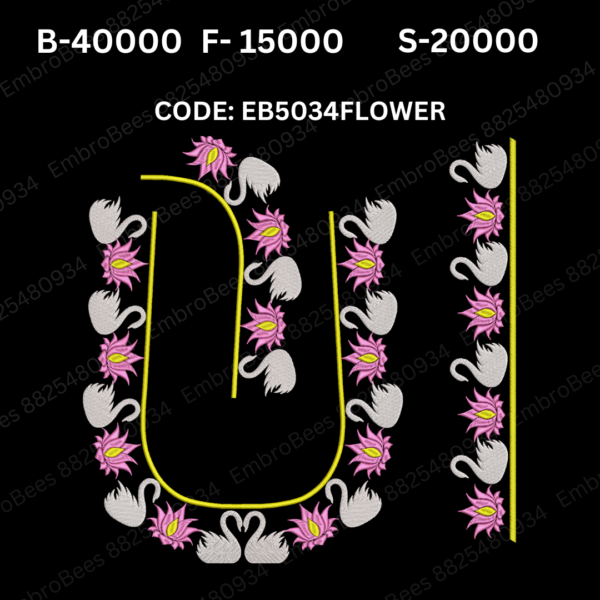 Floral Blouse Embroidery Design DST File - EB5034FLOWER (FREE)