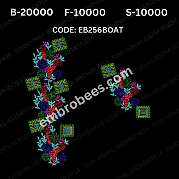 Boat Blouse Embroidery Design DST File - EB256BOAT