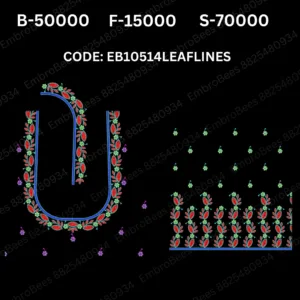 EB10514 LEAF LINES Embroidery Design DST File