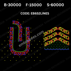 EB652 LINES Embroidery Design DST File