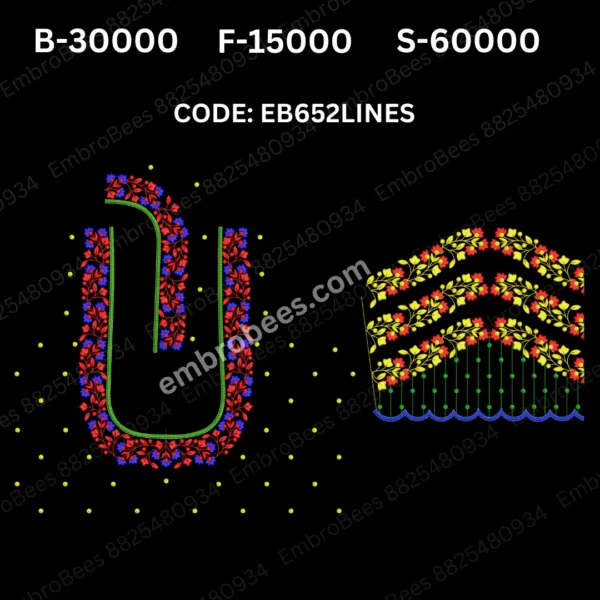 EB652 LINES Embroidery Design DST File