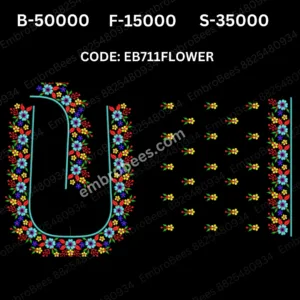 EB711 FLOWER Embroidery Design DST File