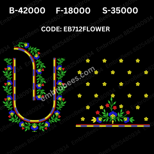 EB712 FLOWER Embroidery Design DST File