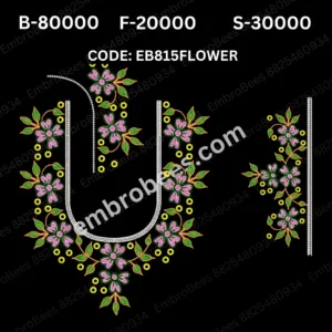 EB815 FLOWER Embroidery Design DST File