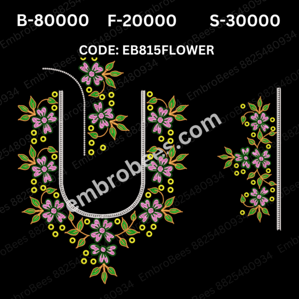 EB815 FLOWER Embroidery Design DST File