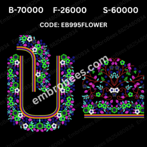 EB995 FLOWER Embroidery Design DST File.