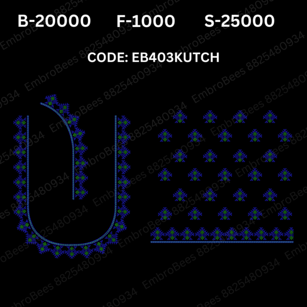 Kutch Blouse Embroidery Design DST File - EB403 KUTCH DST