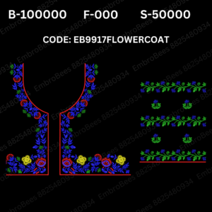 EB9917 FLOWER COAT Embroidery Design DST File