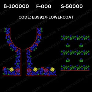 EB9917 FLOWER COAT Embroidery Design DST File