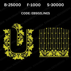 EB502 LINES Embroidery Design DST File