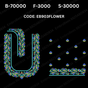 EB903 FLOWER Embroidery Design DST File