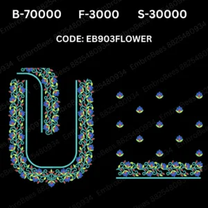 EB903 FLOWER Embroidery Design DST File