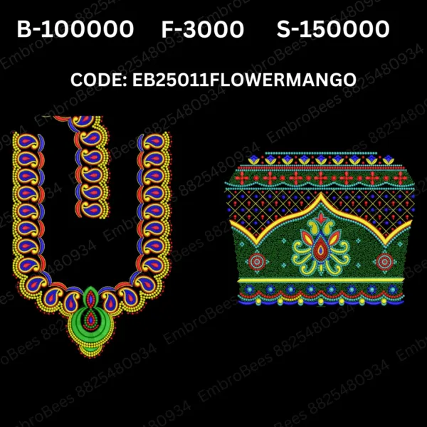 EB25011 FLOWER MANGO Embroidery Design DST File