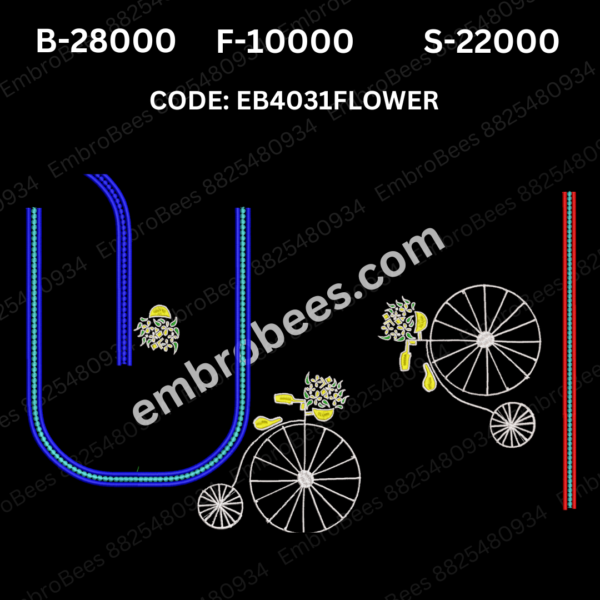 EB4031 FLOWER Embroidery Design DST File