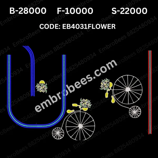 EB4031 FLOWER Embroidery Design DST File