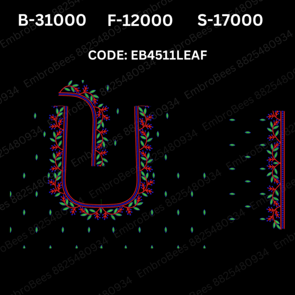 LEAF Embroidery Design DST FIle