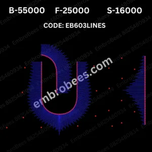 EB603 LINES Embroidery Design DST File