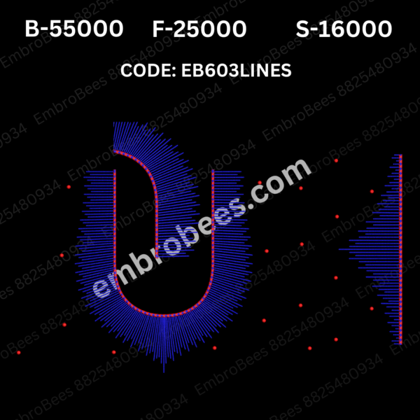 EB603 LINES Embroidery Design DST File