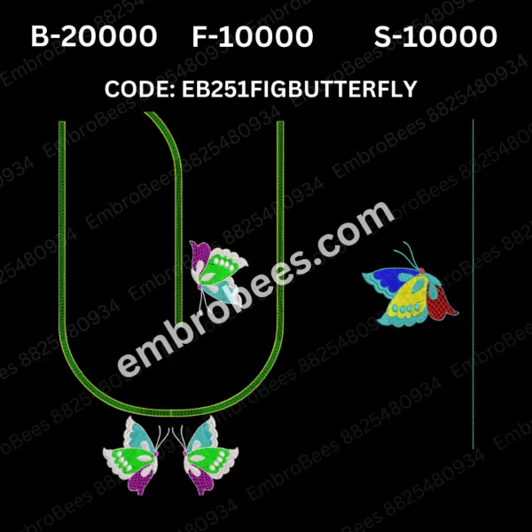 Embroidery Design DST File - EB251FIGBUTTERFLY