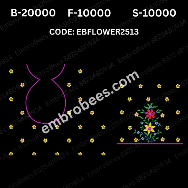 EB FLOWER 2513 Embroidery Design DST File