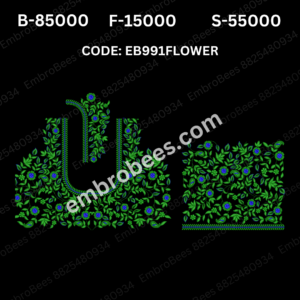 EB991 FLOWER Embroidery Design DST File.