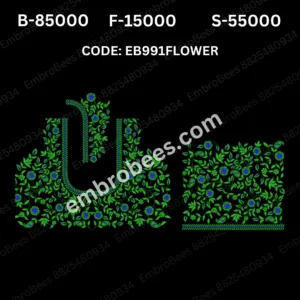 EB991 FLOWER Embroidery Design DST File.