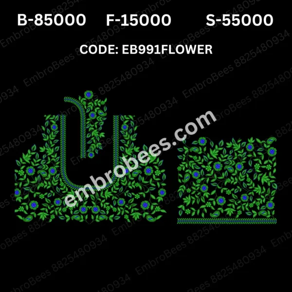 EB991 FLOWER Embroidery Design DST File.