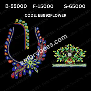 EB992 FLOWER Embroidery Design DST File.