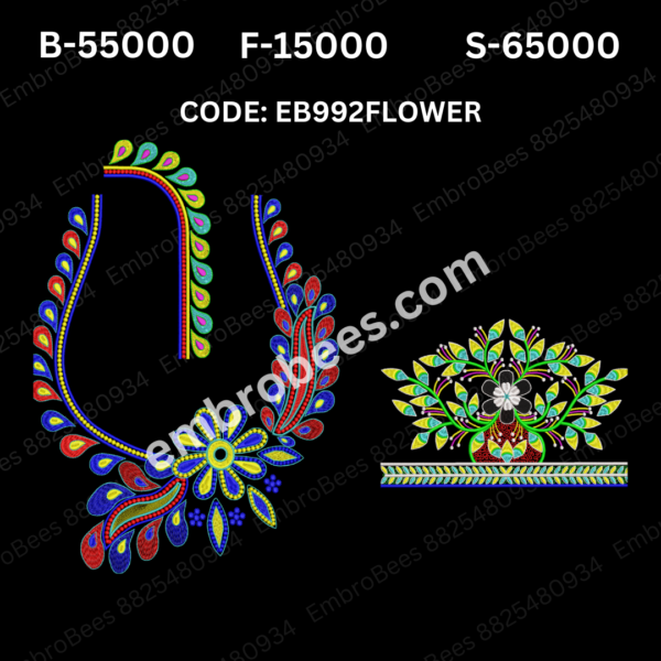 EB992 FLOWER Embroidery Design DST File.