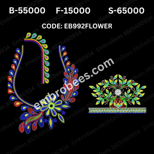 EB992 FLOWER Embroidery Design DST File.