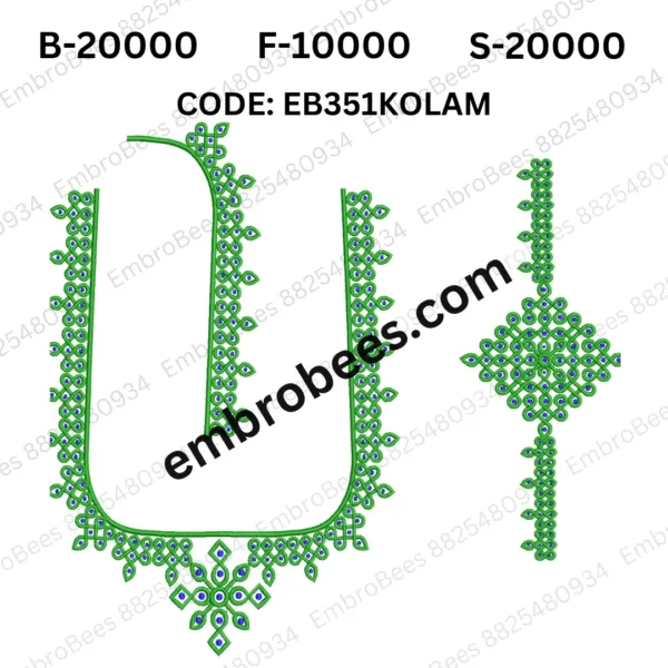 Kolam Pattern Blouse Design - EB351KOLAM