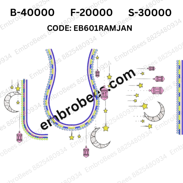 Ramjan Special Blouse Embroidery Design DST File - EB601RAMJAN