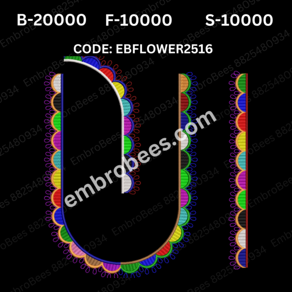 Luxury Floral Blouse Embroidery Design DST File - EBFLOWER2516