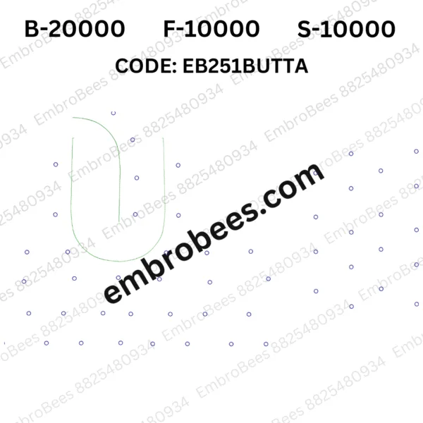 Butta Blouse Embroidery Design DST File - EB251BUTTA