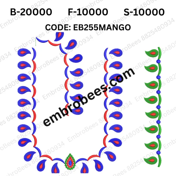 Mango Blouse Embroidery Design DST File - EB255MANGO