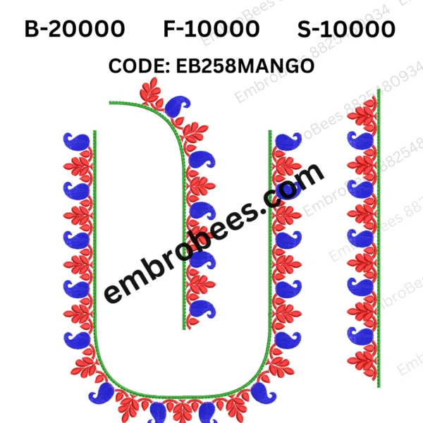 Mango Blouse Embroidery Design DST File - EB258MANGO