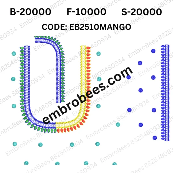 Mango Blouse Embroidery Design DST File - EB2510MANGO
