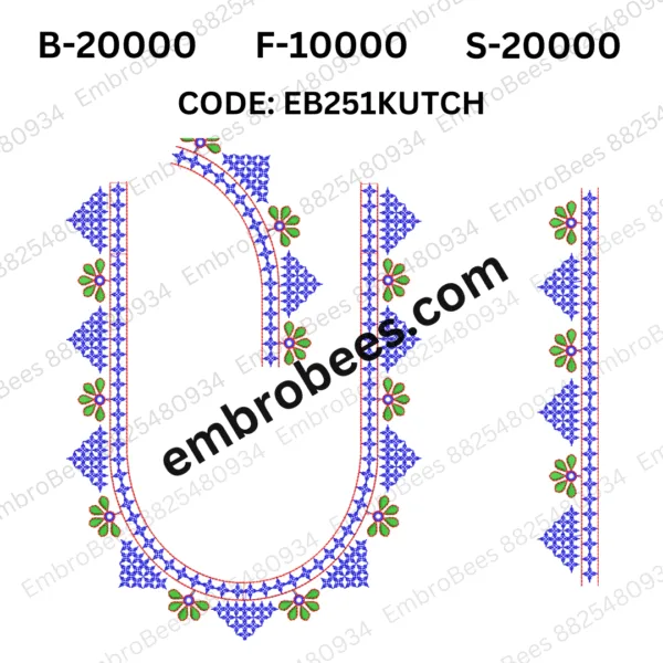 Kutch Blouse Embroidery Design DST File - EB251KUTCH