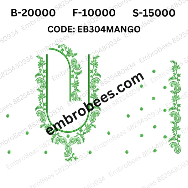 Elegant Mango Motif Blouse Embroidery - EB304MANGO