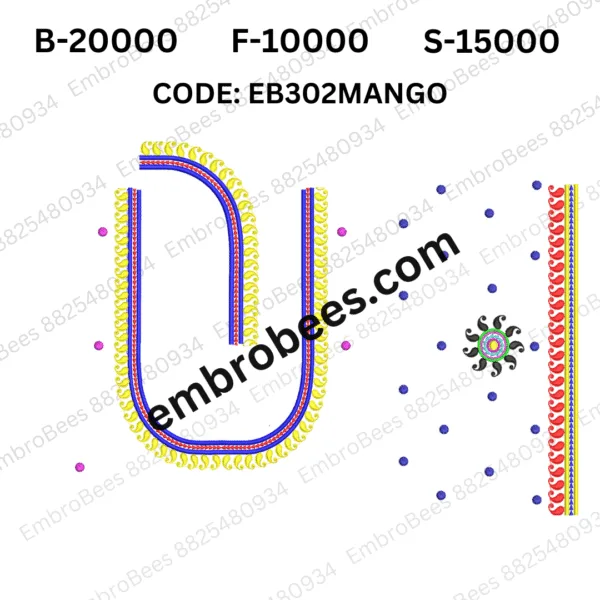 Mango Blouse Embroidery Design
