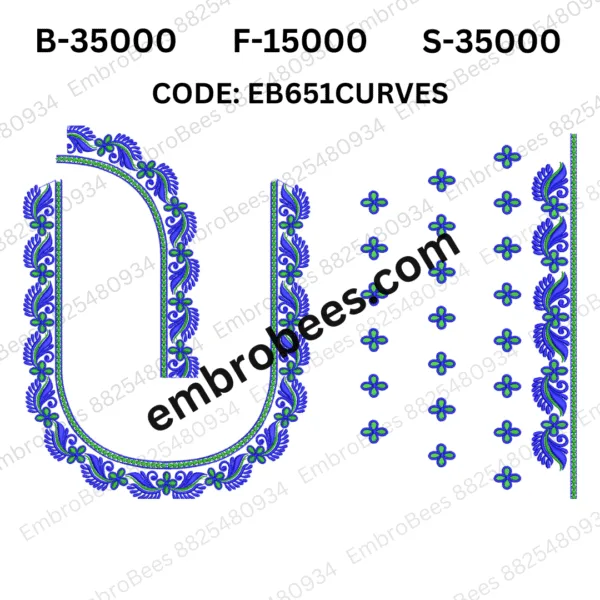 Abstract Curves Embroidery Design - EB651CURVES
